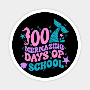 Cute 100 Mermazing Days of School Kids Girls Mermaid Lover Magnet